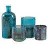 Oxidised glass candle holder