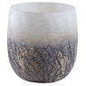 Frosted glass candle holder