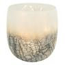 Frosted glass candle holder