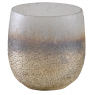 Sanded glass candle holder