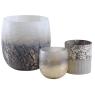 Sanded glass candle holder