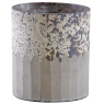 Oxidized glass candle holder