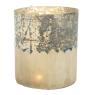 Oxidized glass candle holder
