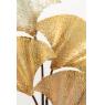 Metal leaves candle holder