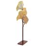 Metal leaves candle holder