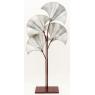 Metal leaves candle holder