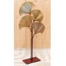 Metal leaves candle holder