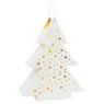White lacquered metal lantern Christmas tree