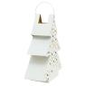 White lacquered metal lantern Christmas tree