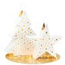 White lacquered metal lantern Christmas tree