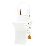 White lacquered metal star lantern
