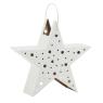 White lacquered metal star lantern