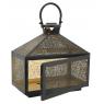 Lacquered metal lantern 2 candles
