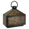 Lacquered metal lantern 2 candles