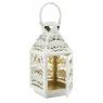 Lacquered white metal lantern