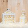 Lacquered white metal lantern