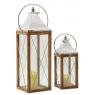 Metal and wooden lantern