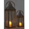 Metal and wooden lantern