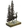 Wooden and metal Deer and Christmas tree candle holder