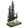 Wooden and metal Deer and Christmas tree candle holder