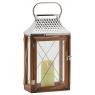 Metal and wooden lantern embossed rooftop