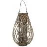 Grey willow and glass lantern