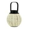 Round wood and cotton lantern