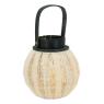 Round wood and cotton lantern