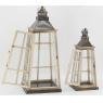 Fir wood and metal lanterns