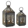 Black metal lanterns
