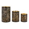 Black metal candle holder