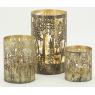 Set of 3 metal candle holders