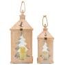 Lanterns in pine tree and metal