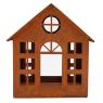 Lanterne maison en métal vieilli