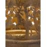 Patinated metal candle holder