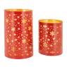 Set of 2 lacquered metal lanterns