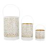 Set of 3 lacquered candle holders