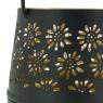 Lacquered metal candle holder