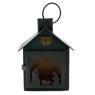 Lacquered metal candle holder