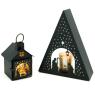 Lacquered metal candle holder