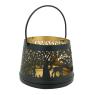 lacquered metal candle holder