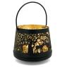 lacquered metal candle holder