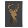Painted wooden frame with deer design