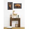 Painted wooden frame with bear design
