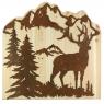 Wood and vintage metal wall decor Deer