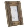 Recycled wood and glass photo frame
