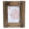 Recycled wood and glass photo frames Line Art