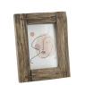 Recycled wood and glass photo frame