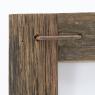 Recycled wood and glass photo frame