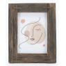 Recycled wood and glass photo frames Line Art